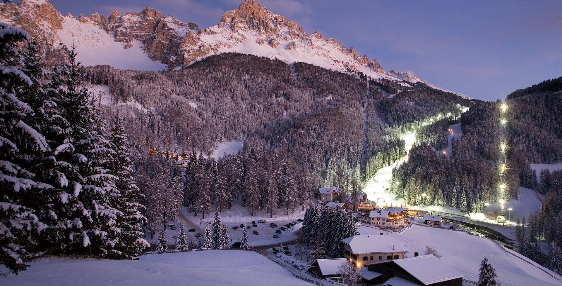 Skifahren in den Dolomiten
